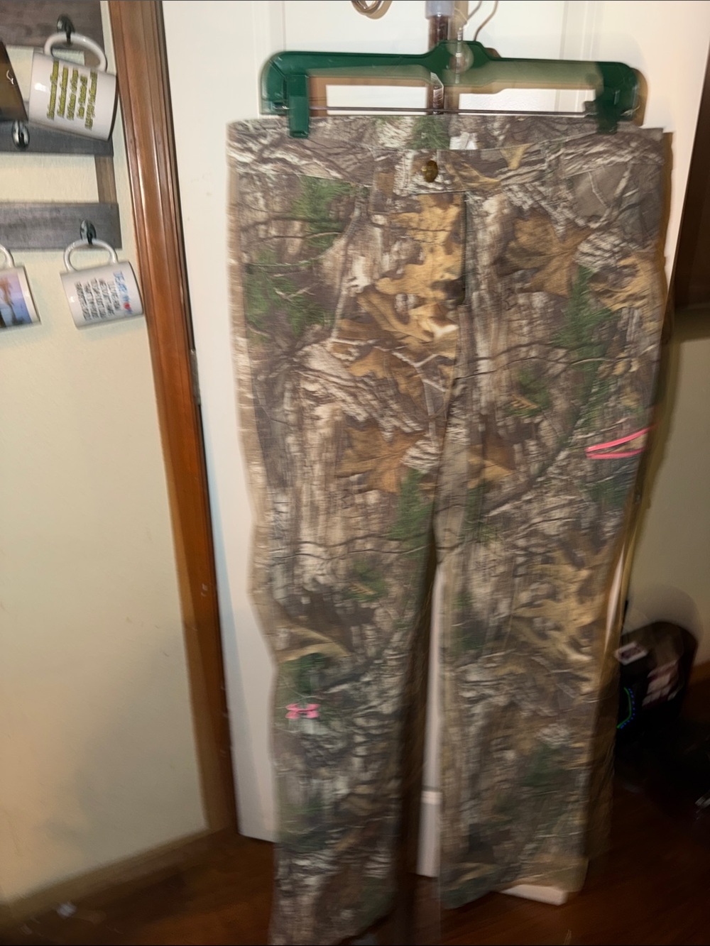 Hurley Women's Camouflage Boot Cut Pants with Pink Accents